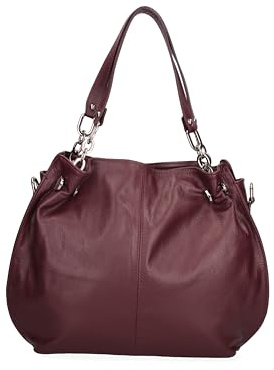 Gave Lux Schultertasche für Damen aus echtem sauvage Leder. Mit einem doppelten Fach und einem Schultergurt. Hergestellt in Italien. GLX22330523FBG-PARENT 38 x 30 x 12 cm