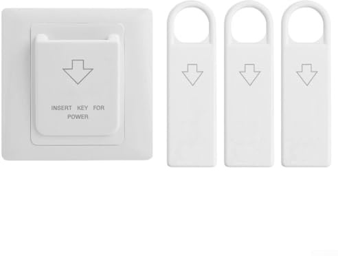 ZMdooreasy Interruttore a risparmio energetico della carta dell'hotel 40A interruttore di potere con 3 chiavi magnetiche della carta per il sistema di controllo accessi dell'edificio di appartamenti