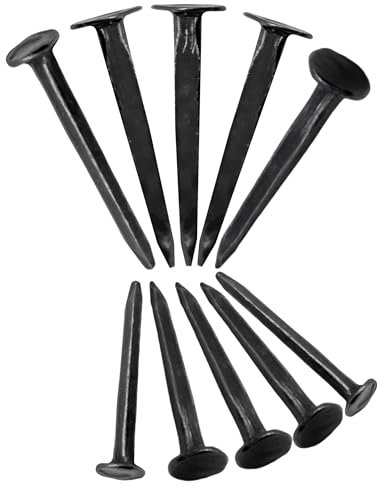 FUXXER® 200 x Antique Iron Decorative Nails 20 x 1.5 mm Forged Medieval Look Black