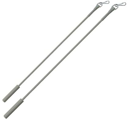 1 Pair Metal Curtain Draw Rods 11mm Grey Curtain Pull Rods (100cm)
