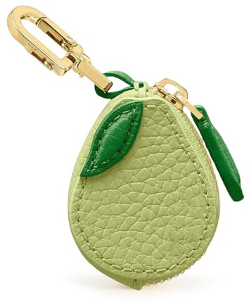 Evadollina Mini Geldbörse Damen, Schlüsseletui Damen, Coin Purse, Schlüsseletui, Süßer Leder Taschenanhänger, Christmas Geschenk (Entenbirne)