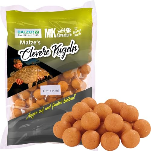 Balzer Matze Koch Boilies Clevere Kugeln - Karpfen-Köder, Futterboilies zum Anfüttern von Karpfen, 1kg