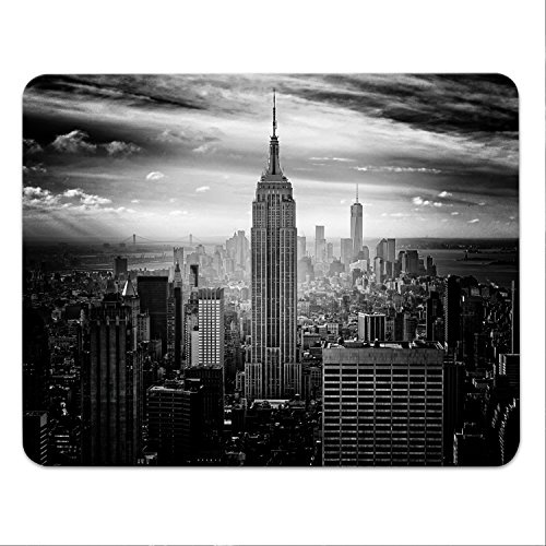Addies Tapis de Souris New York - Beau Tapis de Souris - Motif dans Un Emballage Cadeau en cellophane Fin - avec Base en Caoutchouc - 240 x 190 mm - Motif 04
