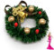 Rocita 6 cm Mini Weihnachtskranz Miniatur Kranz Puppenhaus Garten Dekoration Puppenstube Weihnachten Ornamente