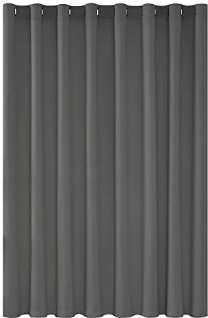 Deconovo Ösenvorhang Gardinen Schlafzimmer Blcikdicht Vorhang Verdunkelungsgardine Dicke Thermovorhang Kälteschutz Thermogardine Hitzeschutz, 214x254 cm(HöhexBreite), Hellgrau, 1 Stück