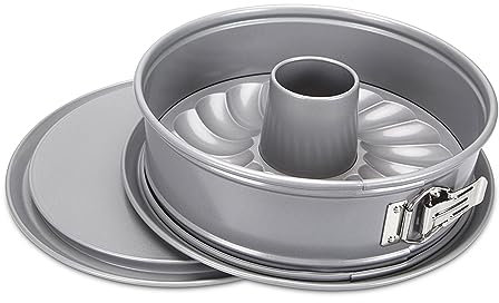 Städter We Love Baking Springform 26 cm rund, mit Flach- & Rohrboden, hochwertige Antihaftbeschichtung, PFAS-frei, hitzebeständig bis 250 °C, 3750 ml, Backform für Kuchen & Torten