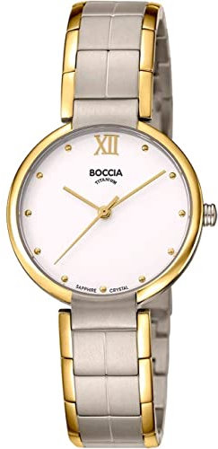Boccia Damen Analoger Quarz Uhr mit Titan Armband 3313-02