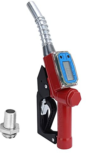 Electronic Dispenser Fuel Dispensing Meter Fuel Nozzle Fuel Oil Dispensing Tool with Meter Oil Dispensing Gun Kerosene Gasoline Nozzle Gun Fueling Nozzle, Fuel Nozzle with mer, Fuel Pump Nozzle with