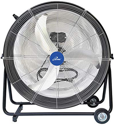 iLIVING 30 Inches High Velocity Drum Fan Industrial, Commercial, Air Circulator for Garage, Shop, Patio, Barn, Greenhouse, Speed Control 8300CFM, UL Listed,Black