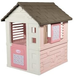 Smoby - Maison Corolle - Cabane de Jardin Enfant - Persiennes et Volets Coulissants - Traitée Anti-UV - Facile à Monter - A Partir de 2 Ans - Fabrication Française