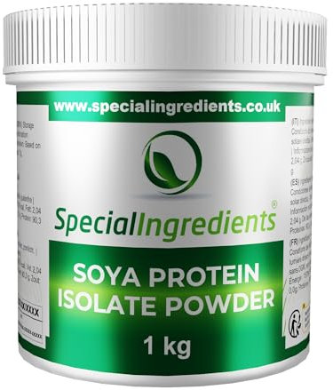 SOYA Protein Isolate Powder 1kg Vegan, Non-GMO, Gluten Free, Lactose Free, Plant Based - Recyclable Container