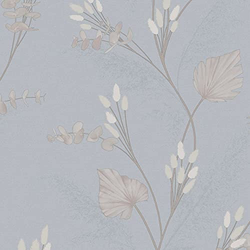 Holden Decor Opus Amarante Slate Blue Wallpaper 36252 - Italian Pampas Grass