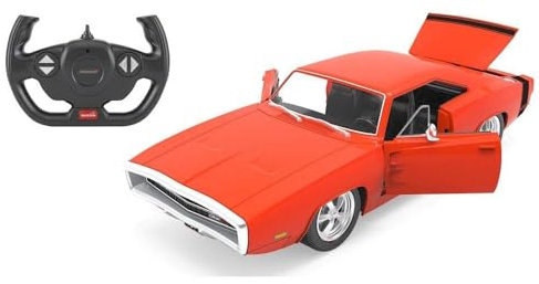JAMARA Dodge Charger R/T 1970 1:16 2,4GHz Tür manuell - offiziell lizenziert, detailgetreuer Innenraum, originalgetreue Lackierung, ferngesteuertes RC Auto