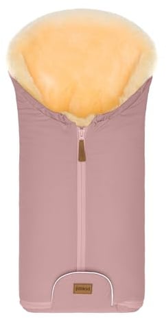 Fillikid Baby Fußsack Pamir & Windel Blaubär | Winterfußsack für Kinder | Lammfellfußsack für Babyschale, Kinderwagen, Buggy | Warmer Fußsack mit echten Lammfell | Fußsack ab Geburt