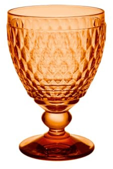 Villeroy & Boch – Boston Apricot Verre À Vin Rouge, Cristallin Coloré Orange, Contenance 200 Ml