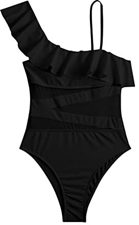 Bikinis for Older Women UK One-Piece Swimsuit Set Swimwear with Bra Support J Cup Bandeau Swimsuits for Women UK Tummy Control Womens Swimwear with Shorts Black