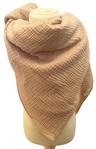 XXL Musselintuch als Schal, Stilltuch, Pucktuch, Sommerdecke zuverwenden (Beige)