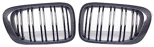 INLIMA Für B&MW 330ci Coupe Cabriolet Vor-Facelift Für E46 2 Türen 1999-2002 Kohlefaser-Fronthaube Nieren-Luxus-Grill für Aufstecken