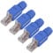 VCELINK KJ22 Conector RJ45 sin Herramienta para Cat6/Cat5E/Cat5 Cable Ethernet - 1000Mbps, Fácil de Instalar, Azul, 4 Unidades