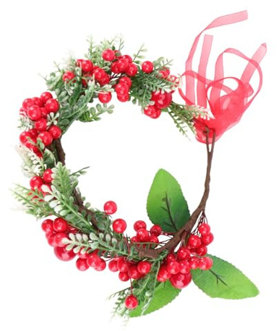 Weihnachten Haarschmuck Frauen Sukkulenten Brautjungfer Stirnband Weihnachtskranz Stirnband Rote Beere Stirnband Foto Prop Künstliche Grün Meer Resort