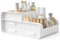 BTGGG Makeup Organiser Cosmetics Skincare Storage with Drawers Beauty Organiser for Vanity Jewelry Organizer Multifuctional Make Up Storage Box for Dressing Table Bedroom Bathroom, White