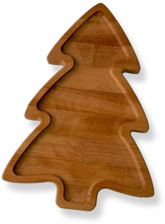 Mottiwood Tagliere Albero di Natale, Vassoio Natalizio, Tagliere Aperitivi, Legno Faggio, Stupisci ospiti, Made in Italy (2 Pezzi)
