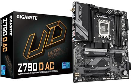 GIGABYTE Carte mère Z790 D AC LGA 1700 Intel Z790 ATX avec DDR5, Triple M.2, PCIe 5.0, USB 3.2 Gen2X2 Type-C, 2,5 GbE LAN, PCIe EZ-Loquet, Multi-Key
