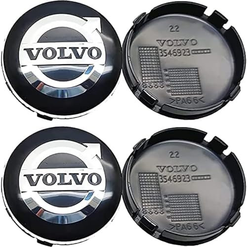 4 Stück Radnabenkappen für Volvo XC60 XC90 XC40 64mm,Nabendeckel Radnabendeckel Felgendeckel Felgenkappen Nabenkappen Wheel Caps Radnabenabdeckung