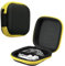 kwmobile In-Ear Kopfhörer Tasche - In Ear Headphones Schutztasche - Earphones Etui Case Cover Hülle für Kopfhörer in Gelb Schwarz