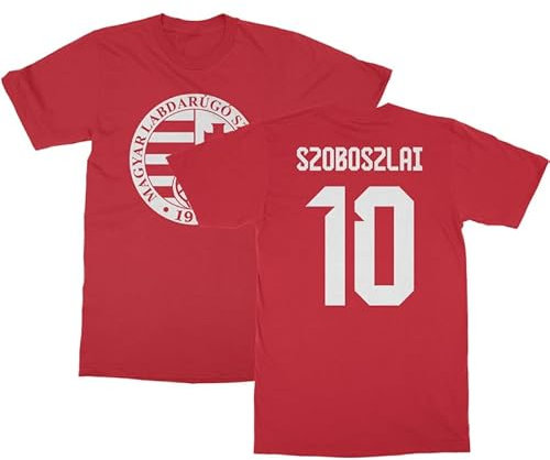Szoboszlai 10 Jersey-Stil - Ungarn-Fußballfan Unisex-T-Shirt (Rot, Mittel)