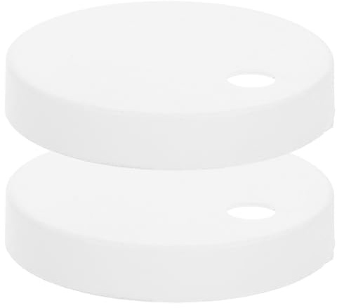 Mikikit Toilet Screw Cover Caps White Plastic Toilet Bolt Covers Seat Hinge Fixing Replacement Parts Decorative Screw Caps for Bathroom Seats Easy Install 1 Pair