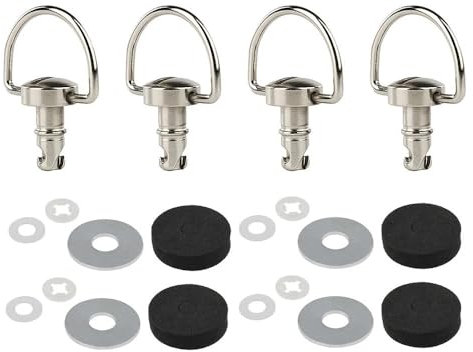 Vis de Toit UTV Quart de Tour Dutz Boulon adapté for Can Am Maverick X3/ X3 Max 4 2017-2023 4 Kit de Fixation boulons à dégagement Rapide(4 Set Silver)
