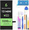 LL TRADER Batterie pour iPhone 13 Mini, 3200mAh Batterie Lithium polymère Haute capacité avec Outils de réparation 2025 New