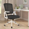 naspaluro Silla de Oficina con Reposabrazos Plegables, Silla Escritorio Ergonómica, Giratoria Ordenador de Malla, Soporte Lumbar, Regulable en Altura, Adecuada para la Oficina en Casa, Estudio, Blanco