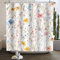 Kzzfqxb Rideaux de Douche à Fleurs 180x200cm avec Crochets en Plastique, tiges de Fleurs Jaunes Bleues Roses imperméables pour Le Bain, Tissu Polyester pour Baignoire de Salle