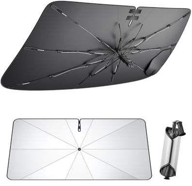 Coleya Auto Windschutzscheibe Sonnenschutz Kompatibel mit VW Golf 8 8.5 2020-2025, Golf 8 Frontscheibe Sonnenschirm, VW Golf 8 Zubehör Sonnenblende, Faltbare, UV-Strahlen Schutz
