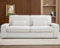 LUXOAK 220 cm Sofa, 59 cm Tiefe Sitzfläche, 3-Sitzer Couch mit Breiten Armlehnen, einfach zu montierendes Sofa für Wohnzimmer, Schlafzimmer oder Spielzimmer, Beige Chenille