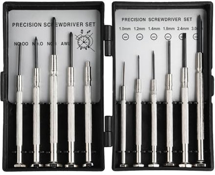 Brillenschraubenzieherset 11-in-1 – Mini Schraubenzieher Brille Set mit Magnetspitze – Präzisionswerkzeug für Brillen Schraubenzieher, Uhr, Handy & Elektronik Reparatur
