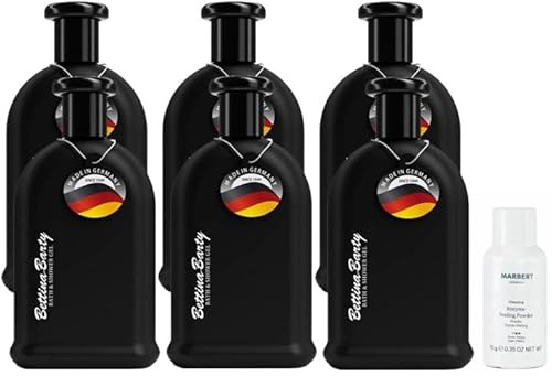 Bettina Barty Black Line Bath & Shower Gel 6x500 ml inklusive Gratis Marbert Puder 15 g