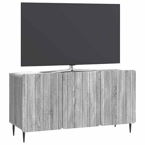 vidaXL TV-Schränk Graues Sonoma 99 x 34,5 x 52 cm Holzwerkstoff, Wohnzimmermöbel, rechteckige Medieneinheit, schicke Ablage, praktischer Organizer für Zuhause