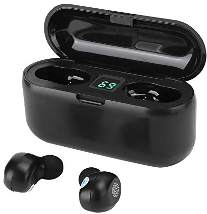 Naroote Auricolari Bluetooth 5.1 con Display LED Compatti True Wireless per gli Amanti della Musica Design Ergonomico 2 unità