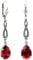 Jugendstil Ohrringe Silber Rot Markenkristalle Siam Vintage Schmuck Ohrringe NOBEL SCHMUCK