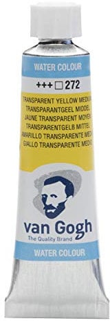 Van Gogh Aquarellfarbe, 10ml Tube, Transparentgelb mittel 272