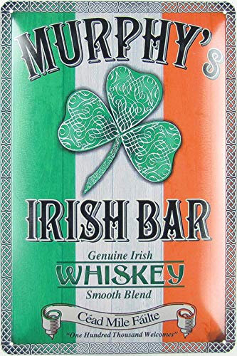 Blechschild 20x30cm gewölbt Murphy´s Irish Bar Irisch Whiskey Irland Deko Geschenk Schild