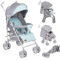 LIONELO Irma Kinderwagen bis 15 kg, Kinderwagen, leichter moderner Kinderwagen mit Liegefunktion, faltbar, große 6-Zoll-Räder, großer Korb, Tasche, Moskitonetz
