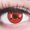 Meralens 1 Paar Farbige Anime Sharingan Kontaktlinsen Sasuke in rot schwarz perfekt zu Manga Hereos of Cosplay, Halloween mit gratis Kontaktlinsenbehälter rote 12 Monatslinsen ohne Stärke