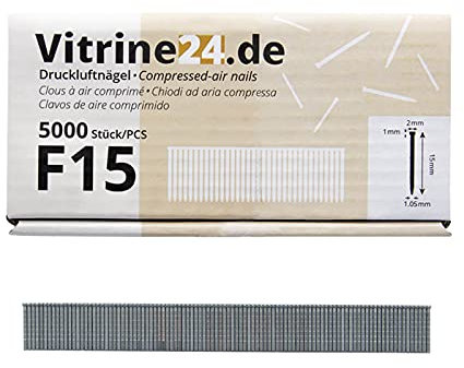 Stiftnägel Druckluft Nägel 10 15 20 25 30 40 50 mm Druckluft Tacker Nagelpistole Druckluftnagler Stauchkopfnägel Nagler Stauchkopfstifte Drucklufttacker (MKS-F15)