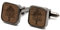 NaturSchatulle Manschettenknöpfe Herren Holz Gravur Baum 1 Paar Schwarz Manschettenknopf Eckig Hochzeit Anzug Männer Cufflinks for Men