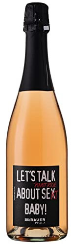 Emil Bauer Pinot Noir Rosé Sekt Let's talk about Pinot Rosé Se(x)kt Baby! Trockener Rosé Sekt aus der Pfalz (1 x 0.75l)