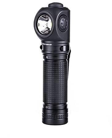 NEXTORCH Mini LED Taschenlampe 90 Grad rechtwinklig 1400 Lumen Taschenlampe mit Clip USB Wiederaufladbar für Camping Wandern Outdoor Notfälle (P10) Rot